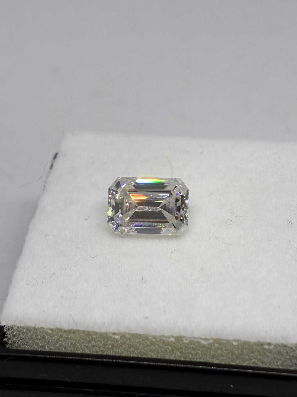GRA Certified Emerald Cut Moissanite