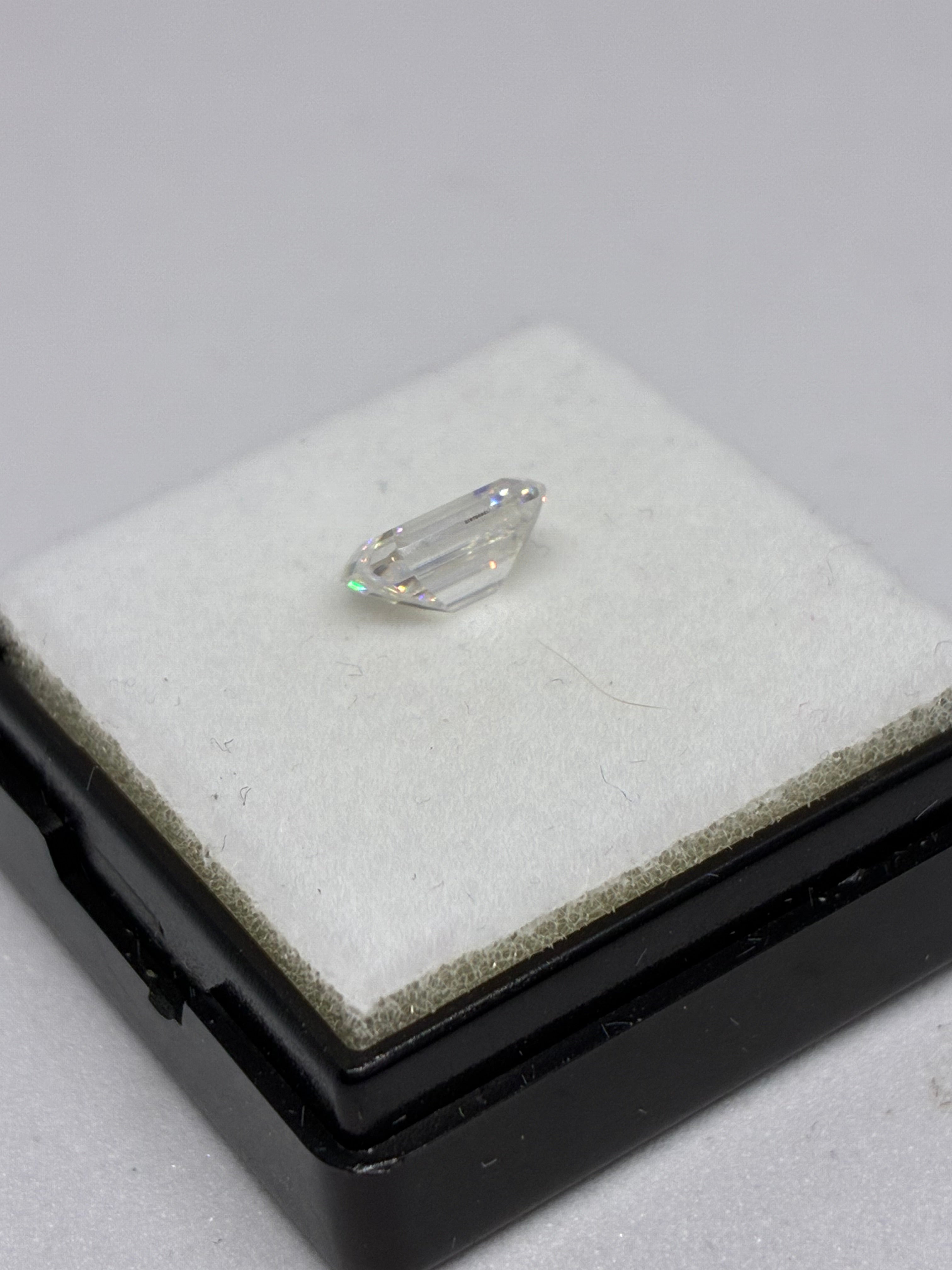 GRA Certified Emerald Cut Moissanite