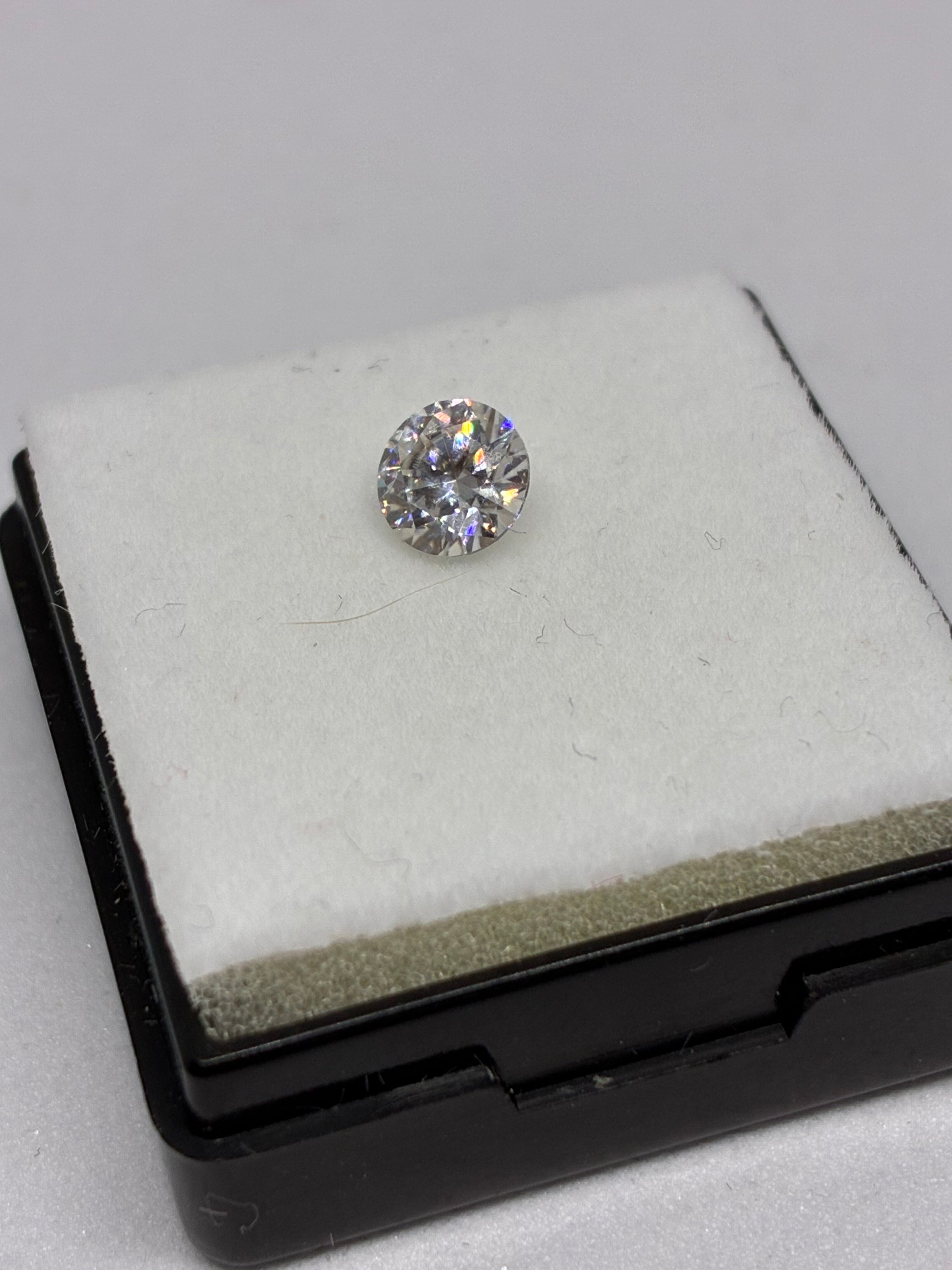 GRA Certified Round Cut Moissanite