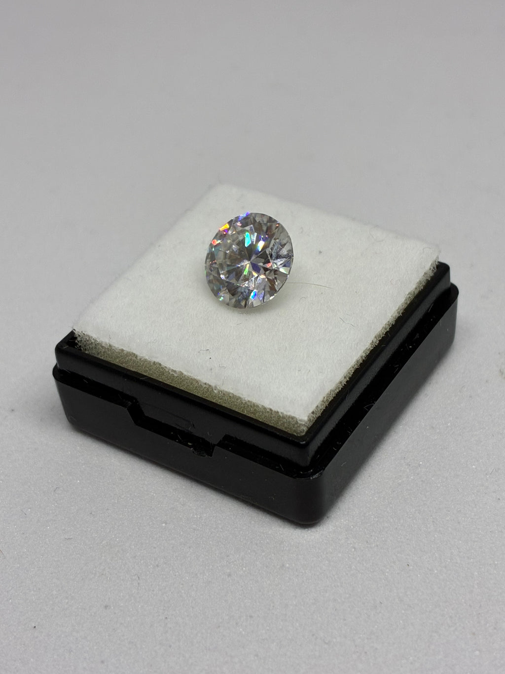 Large GRA Certified Round Cut Moissanite