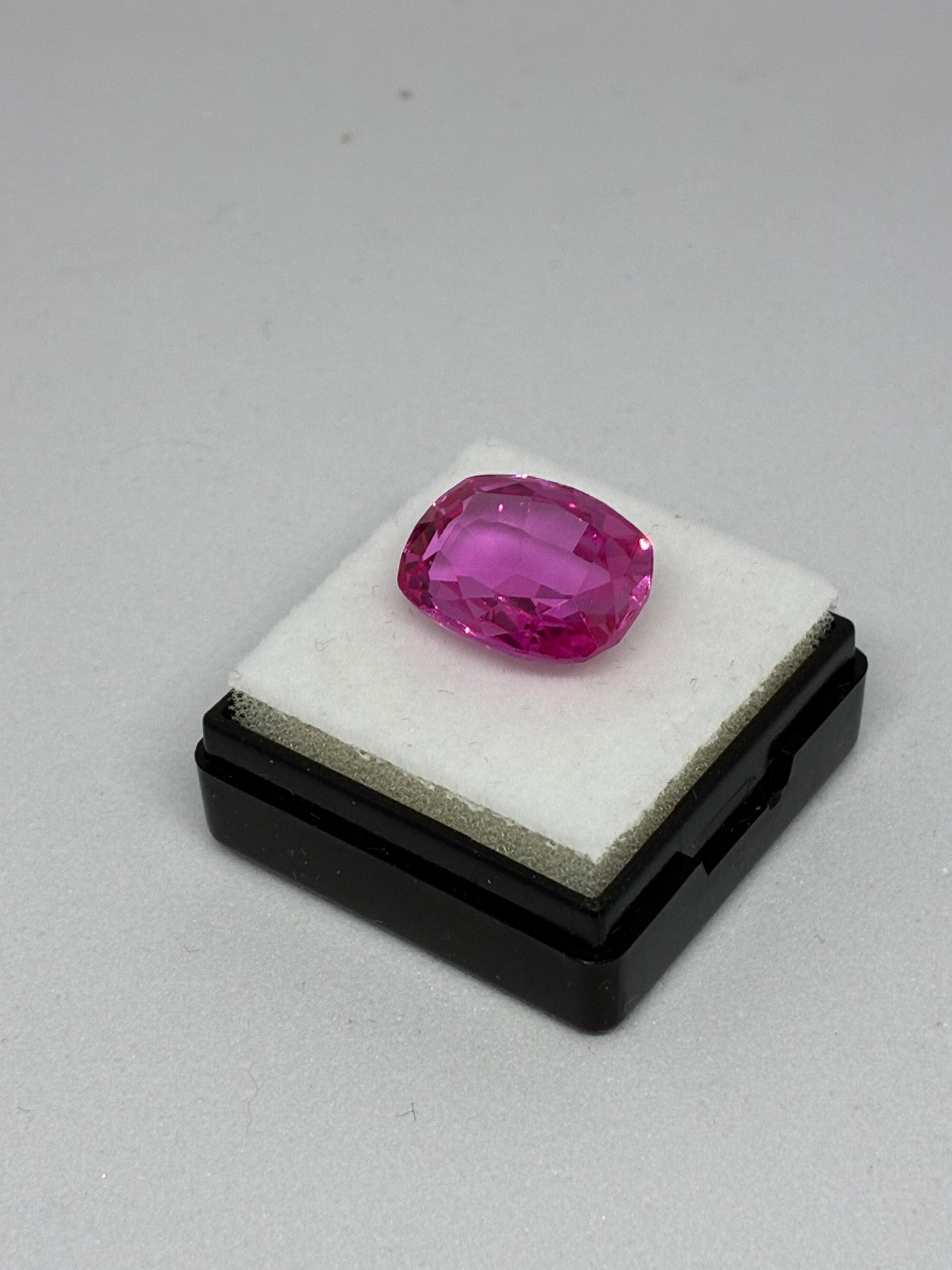 Large Pink Cushion Cut Sapphire