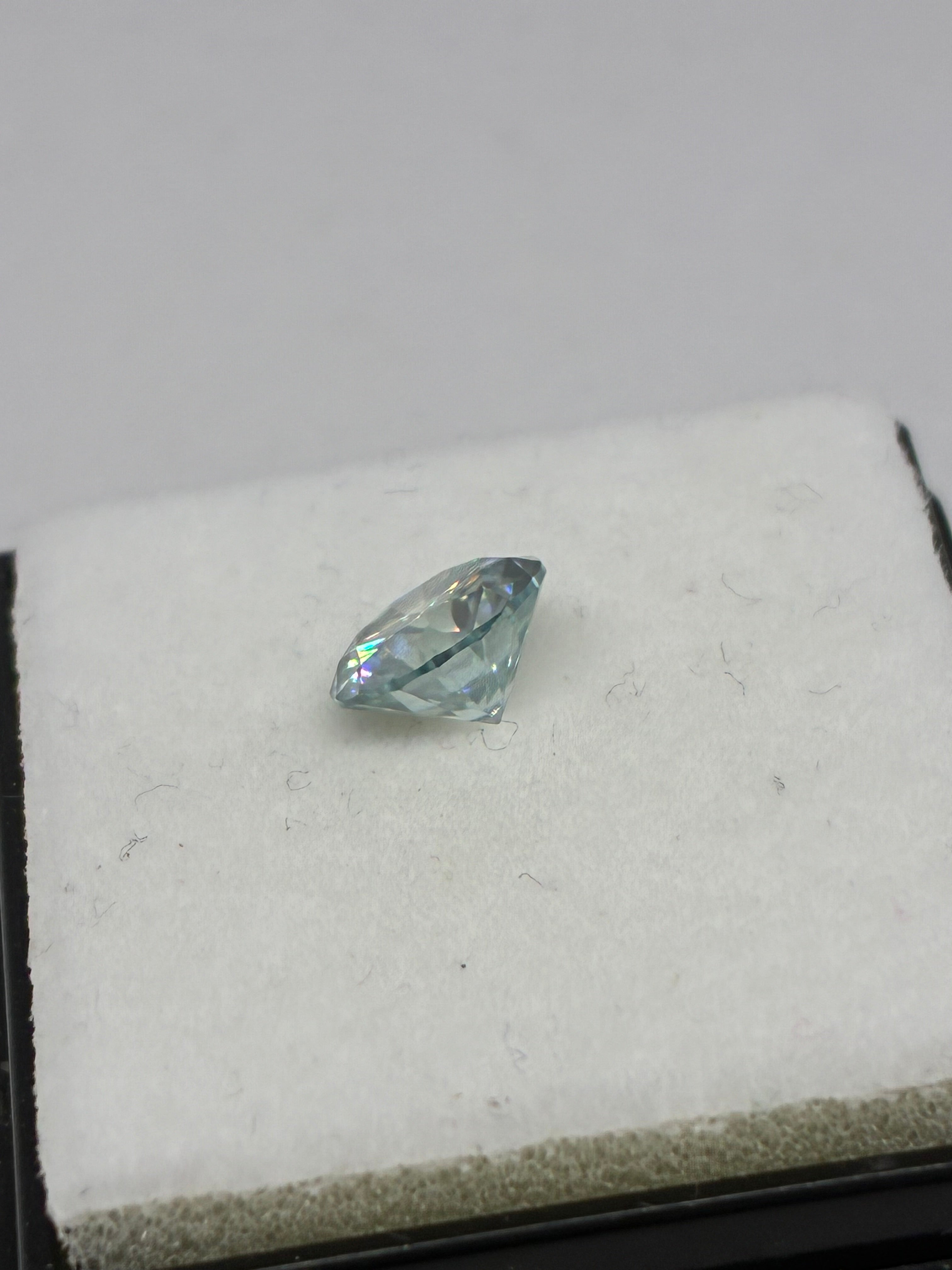 Round Cut Blue Moissanite