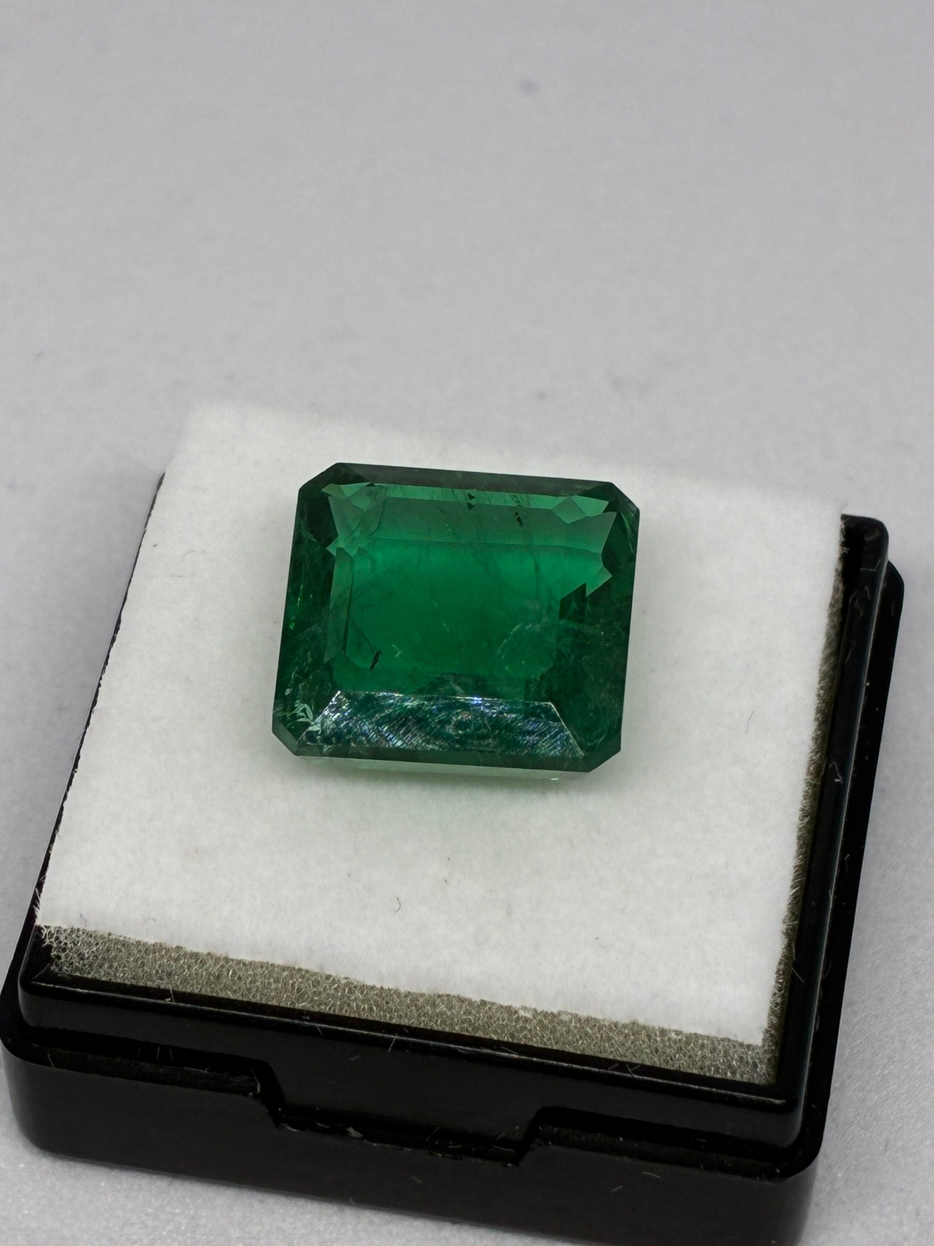 Square Cut Zambian Emerald