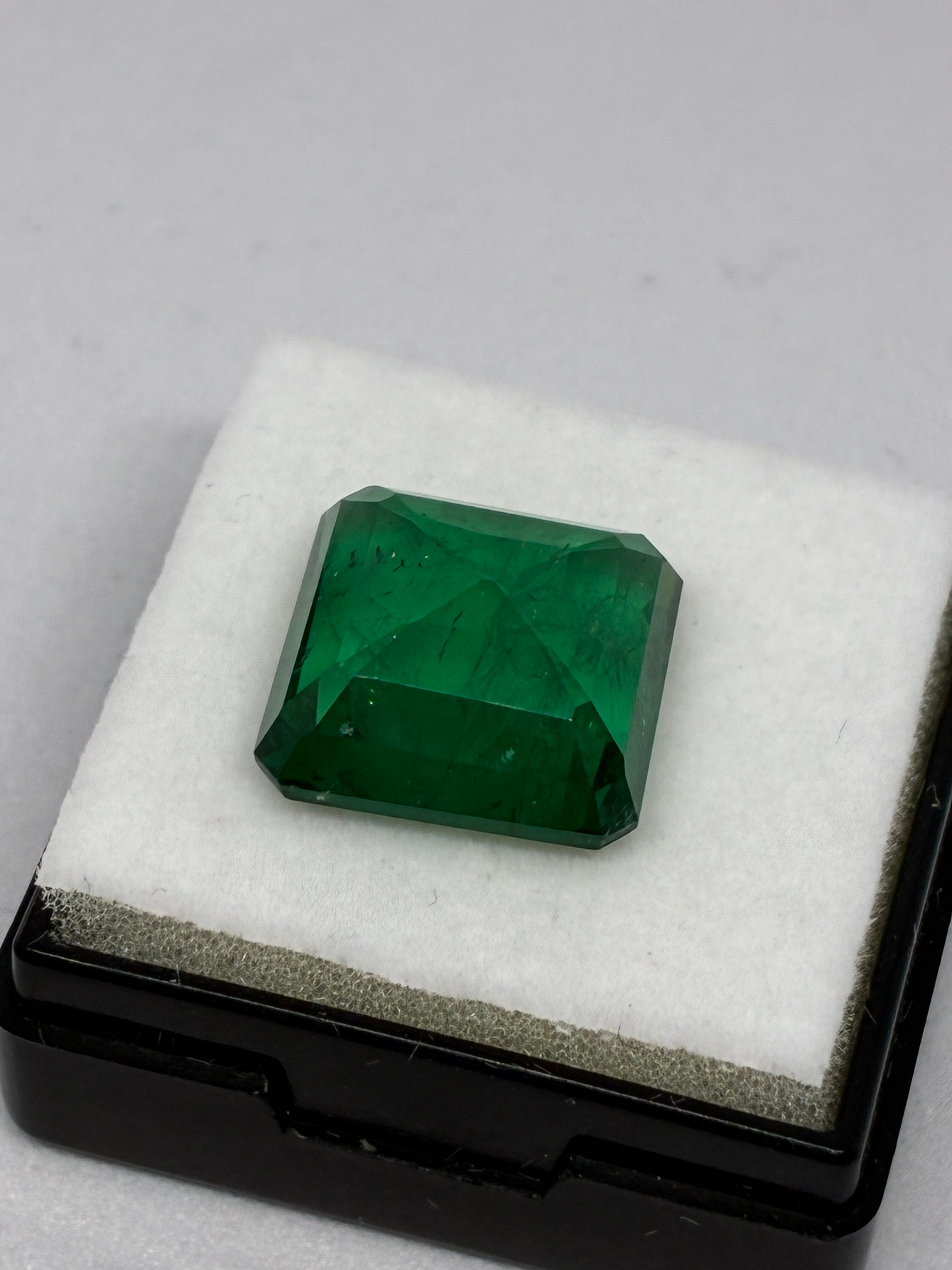 Square Cut Zambian Emerald