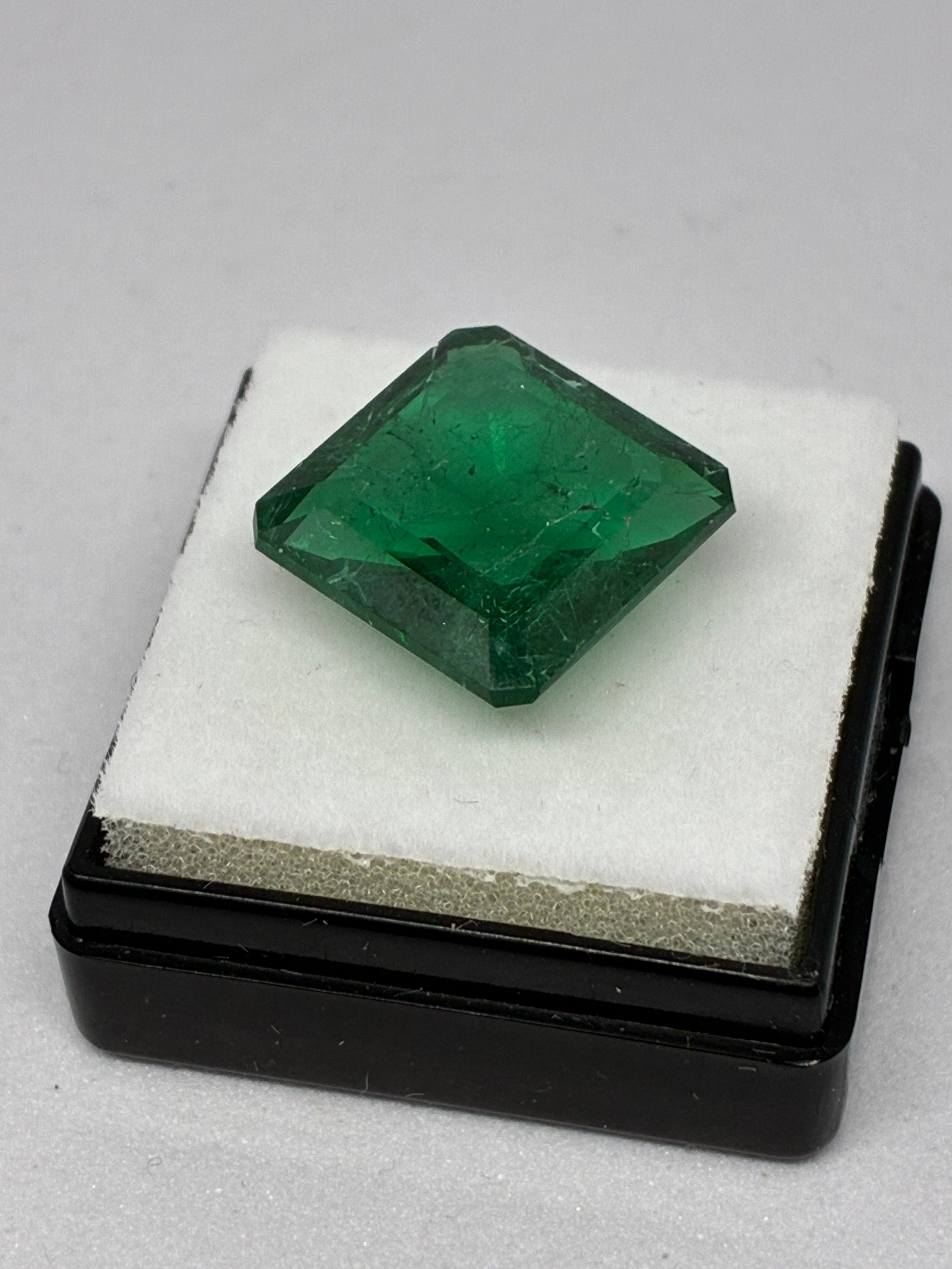 Square Cut Zambian Emerald