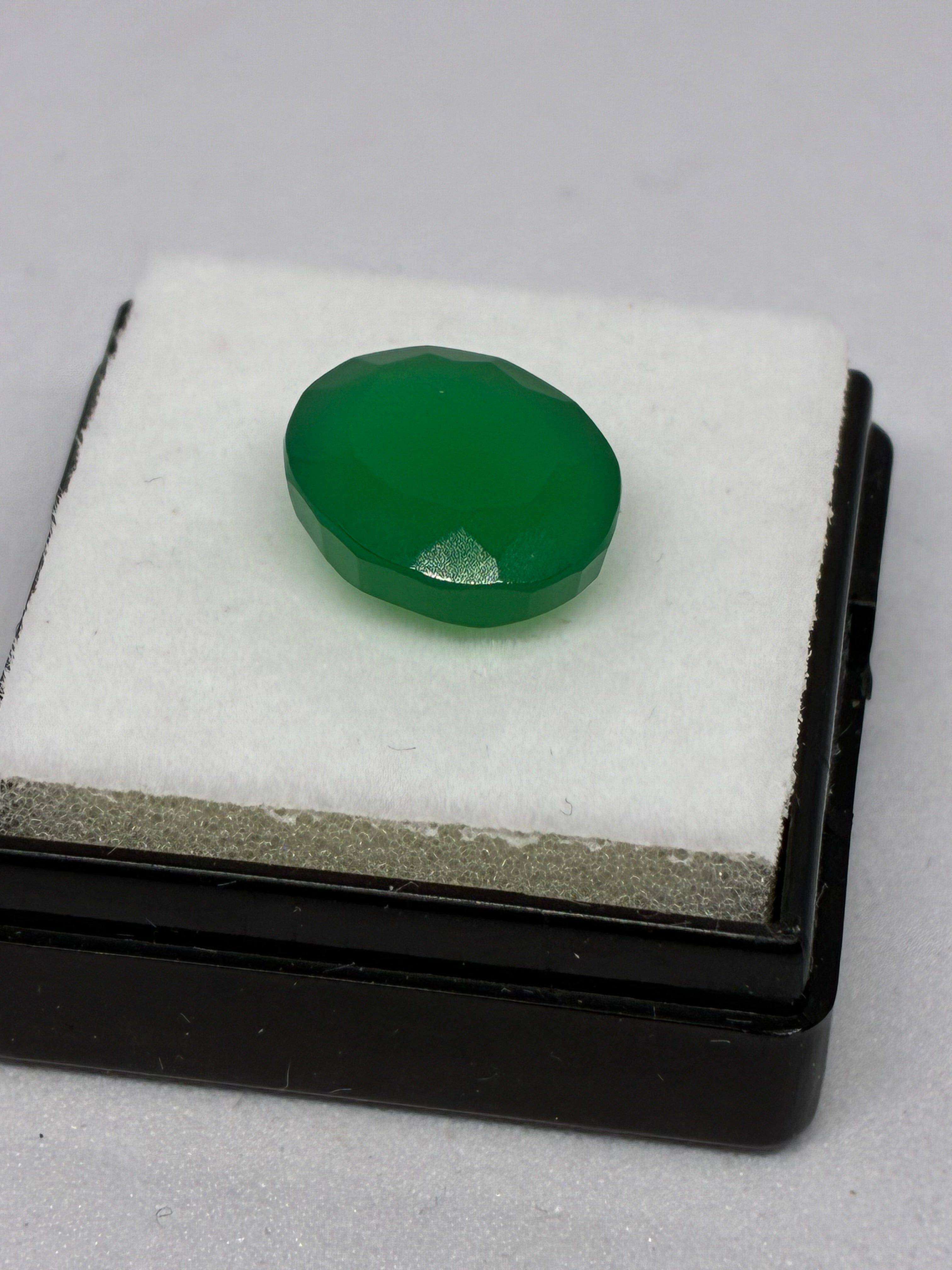 Oval Cut Green Onyx