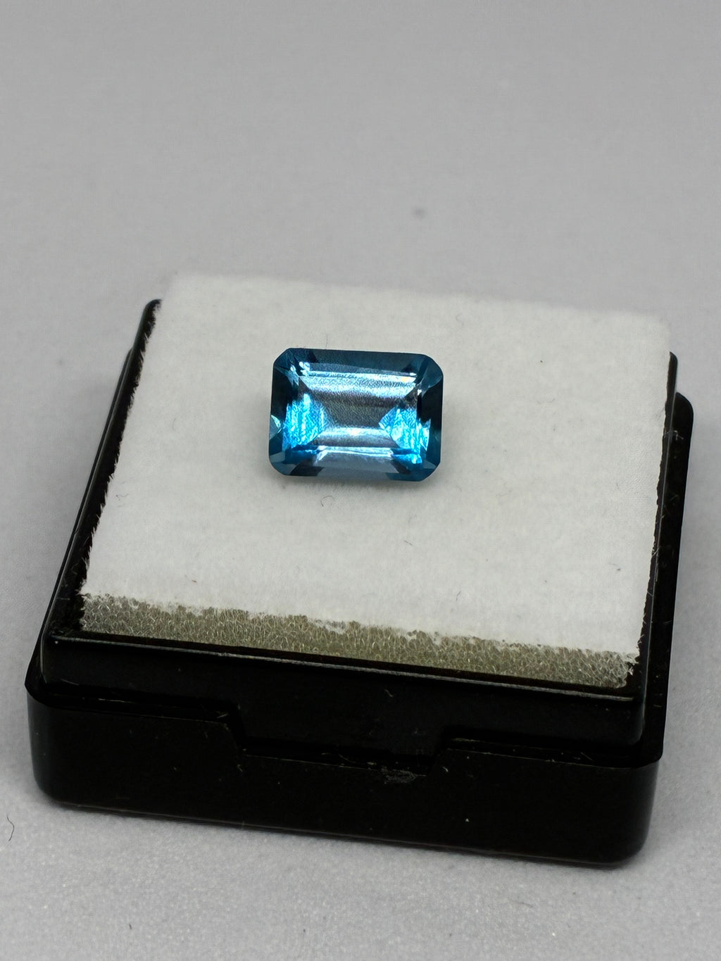 Emerald Cut London Blue Topaz