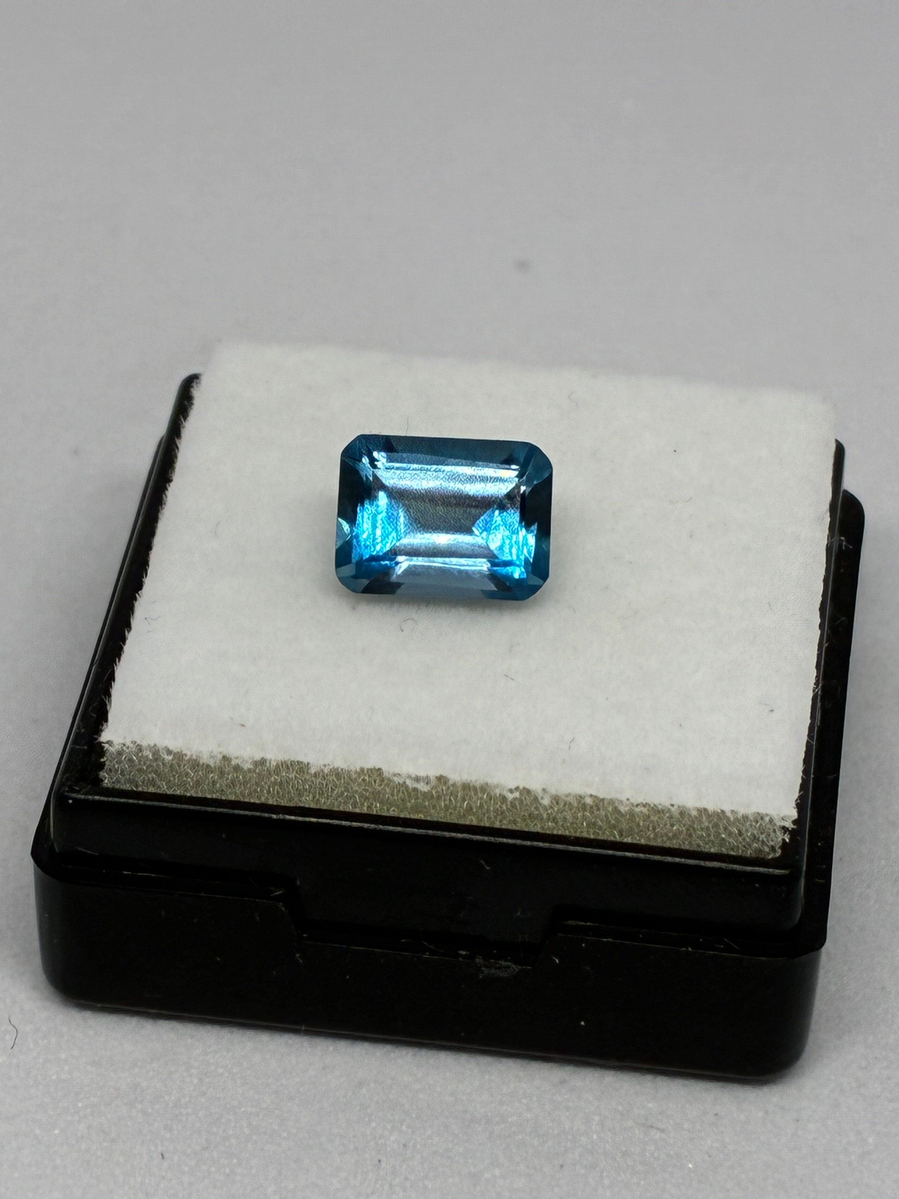 Emerald Cut London Blue Topaz