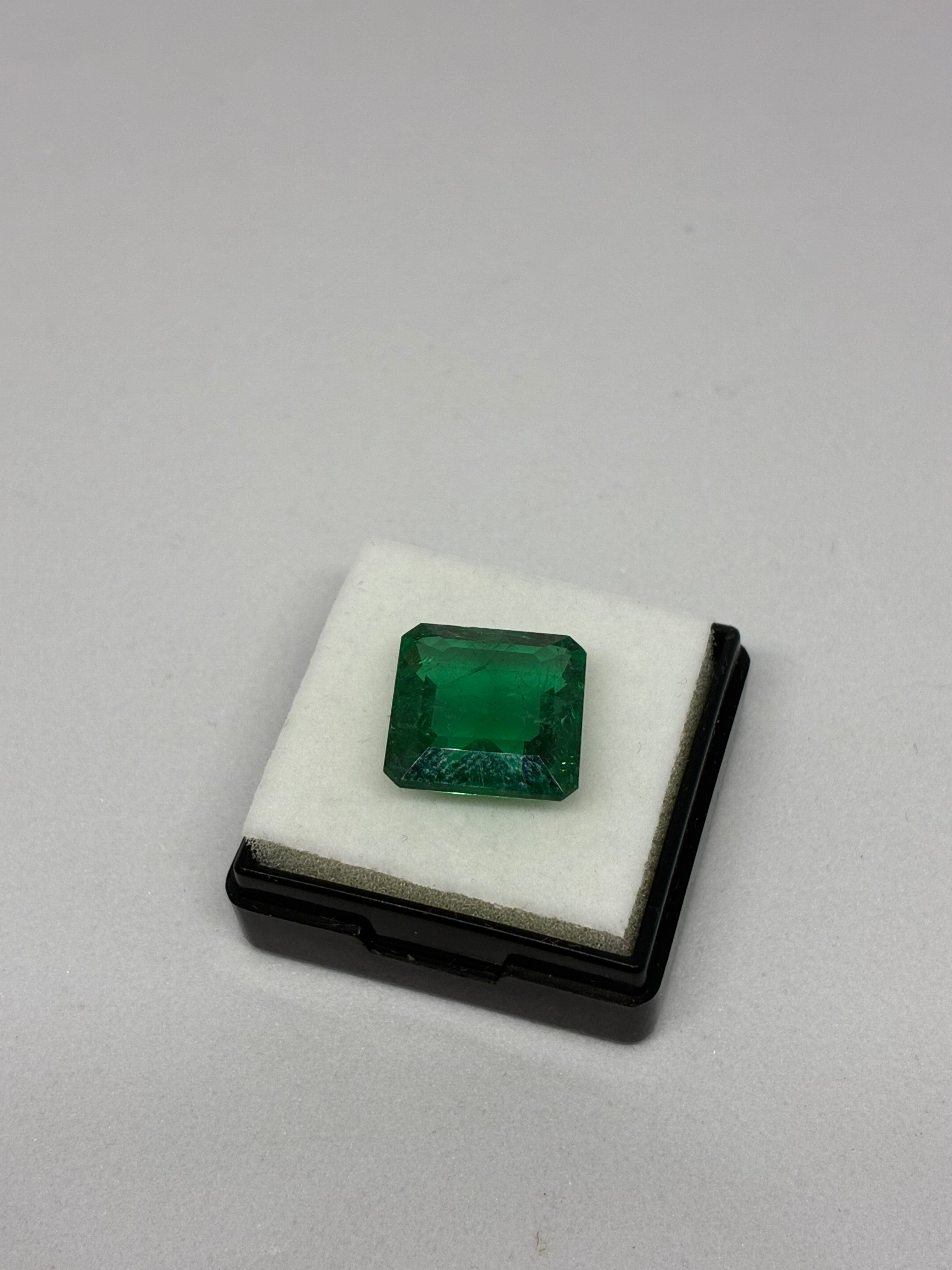 Square Cut Zambian Emerald